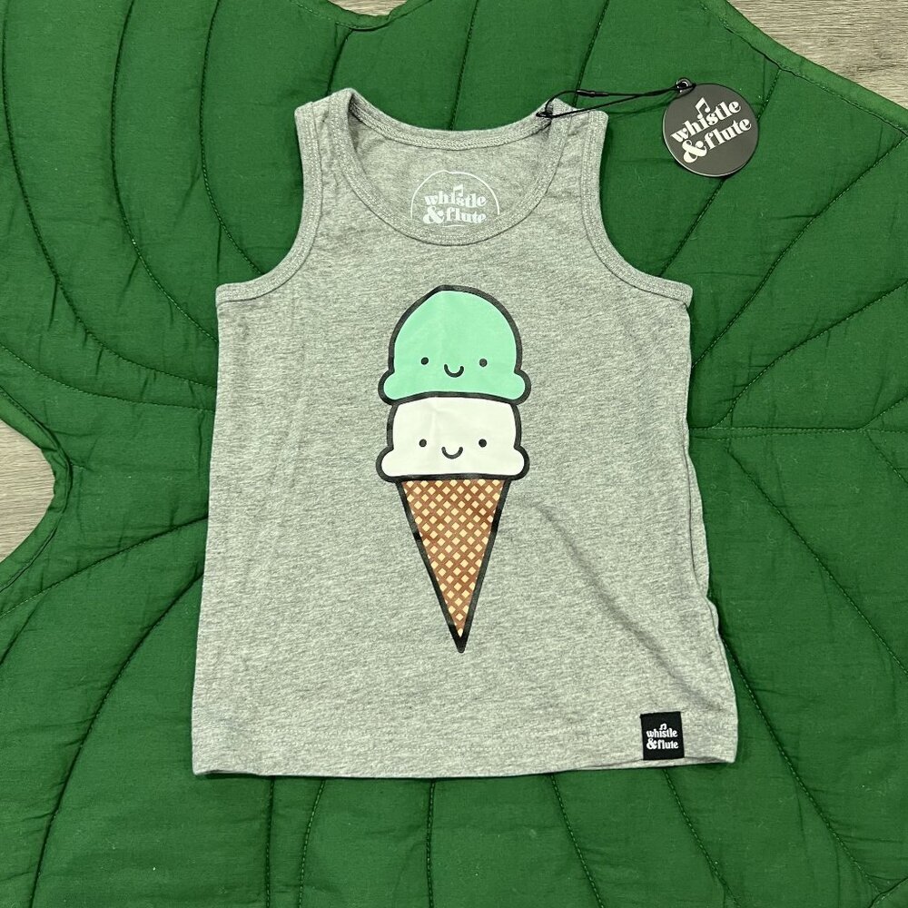 Whistle & Flute 1-2Y Ice Cream Tank Kawaii
